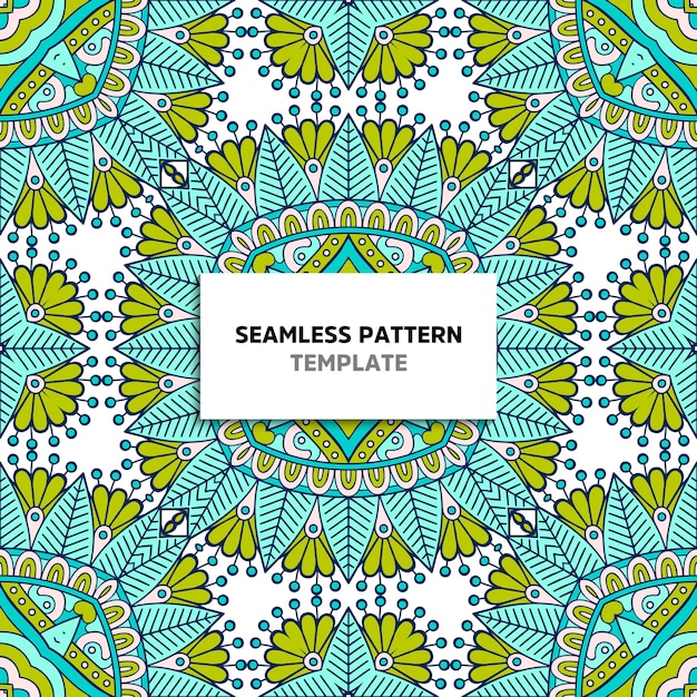 Patrón sin costuras mandala colorido