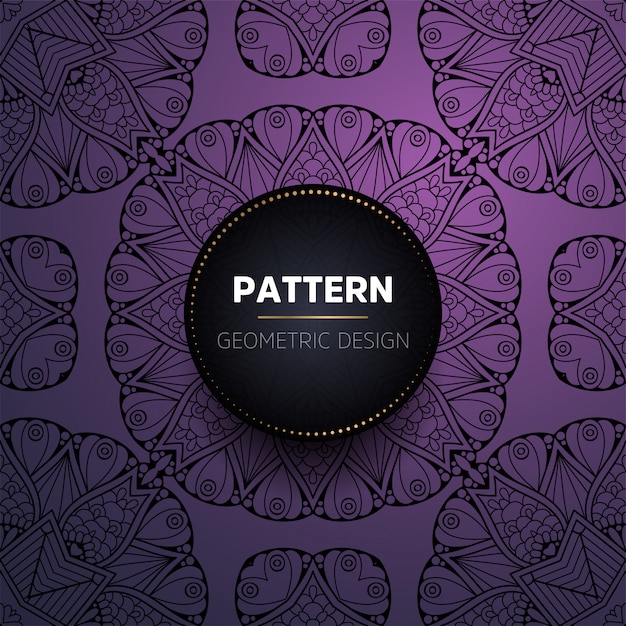 Patrón sin costuras mandala vintage de lujo