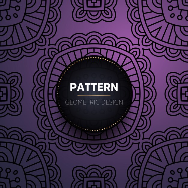 Patrón sin costuras mandala vintage de lujo