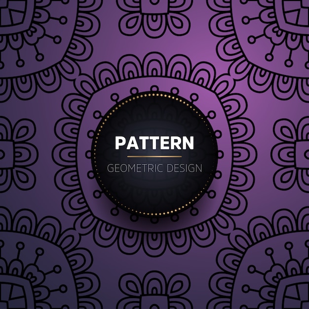 Patrón sin costuras mandala vintage de lujo