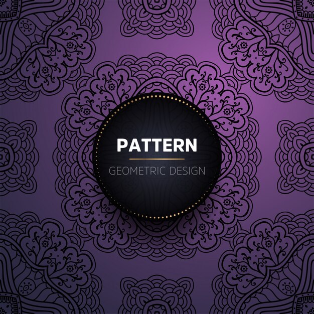 Patrón sin costuras mandala vintage de lujo