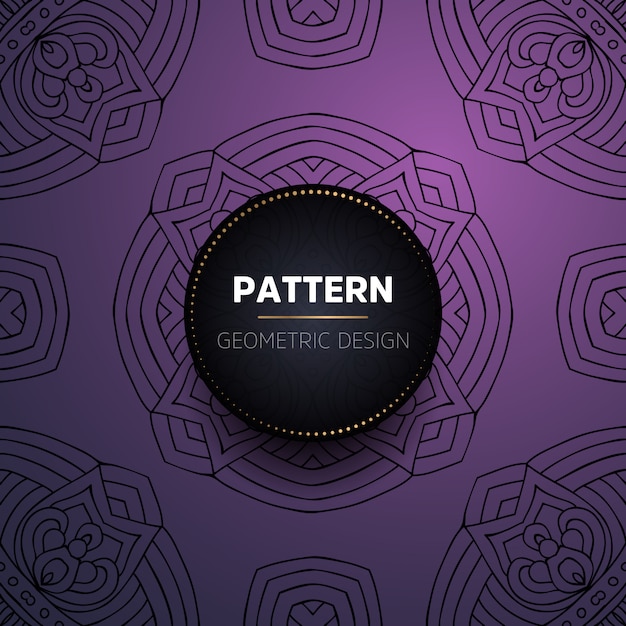 Patrón sin costuras mandala vintage de lujo