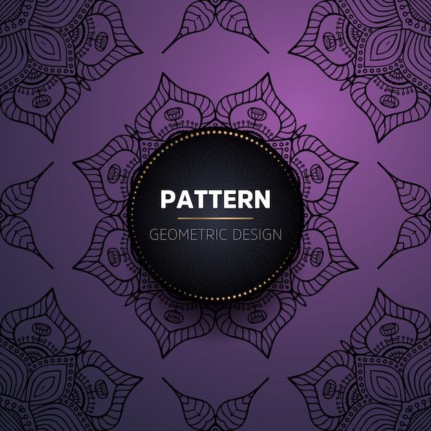 Patrón sin costuras mandala vintage de lujo