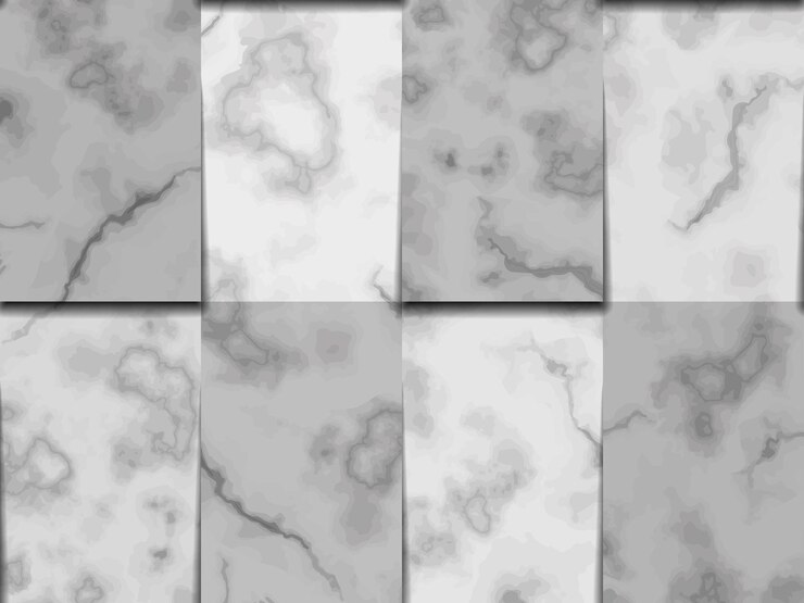 Vector patrón sin costuras de mármol repita la impresión textil de la superficie de marmoleado y el azulejo interior con efecto 3d