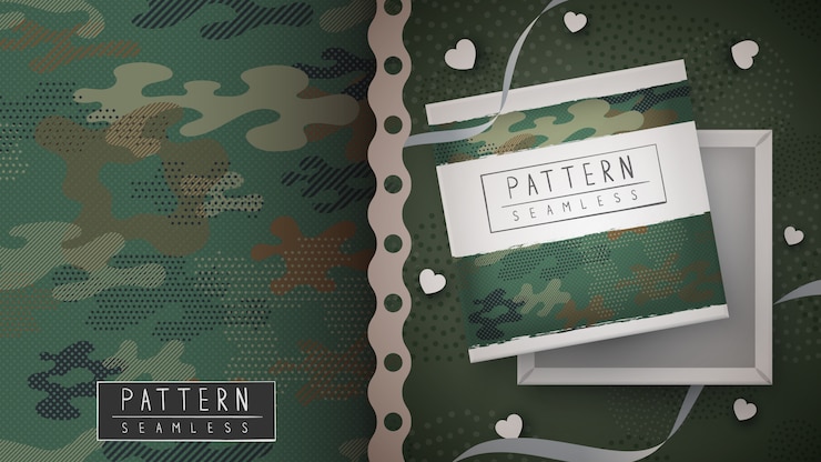 Vector patrón sin costuras militar de camuflaje