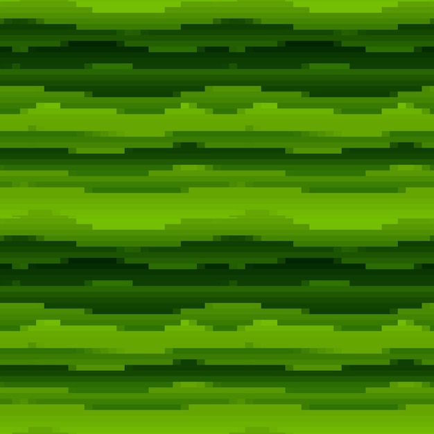 Patrón sin costuras con mosaico de gradiente verde Ilustración vectorial de píxeles