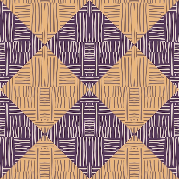 Patrón sin costuras de mosaico tribal Azulejo étnico geométrico abstracto Ornamento vintage creativo
