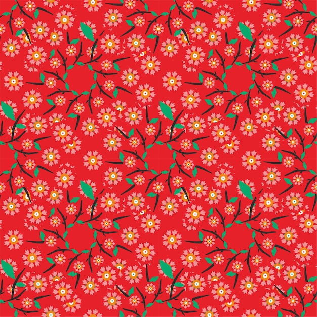 Patrón sin costuras con motivos florales que se pueden imprimir para telas, manteles, mantas, camisas, vestidos