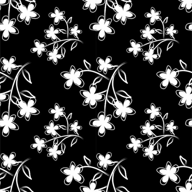 Vector patrón sin costuras con motivos florales que se pueden imprimir para telas, manteles, mantas, camisas, vestidos