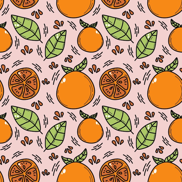 patrón sin costuras naranja doddle