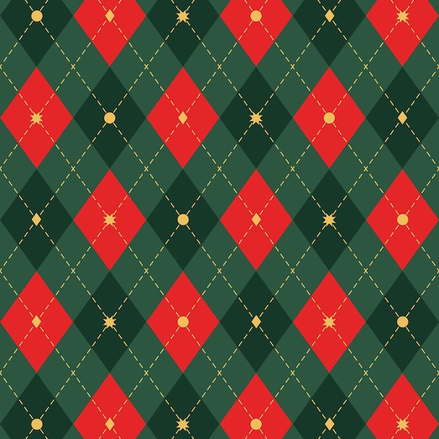 El patrón sin costuras de Navidad de argyle escocés a cuadros