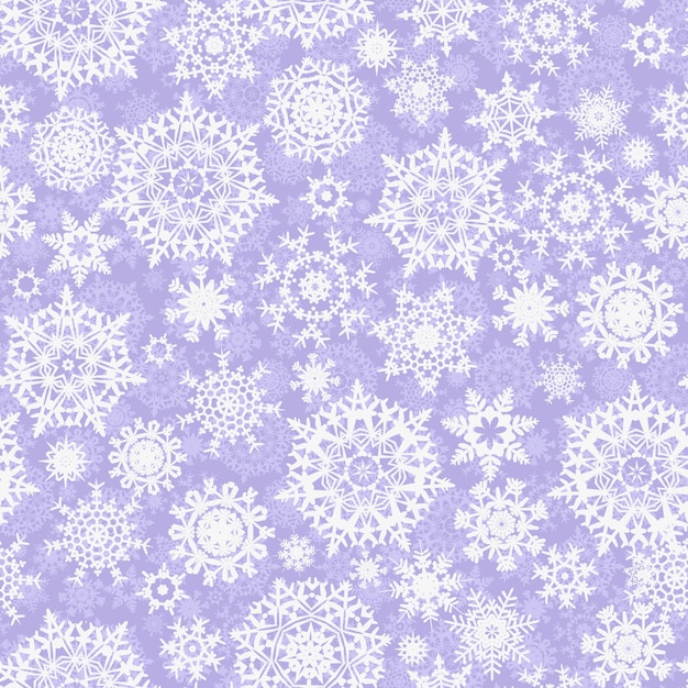Patrón sin costuras de Navidad con copos de nieve estilizados
