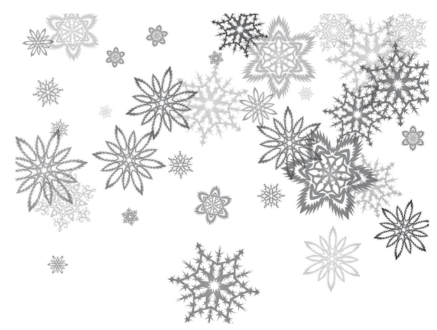 Patrón sin costuras de Navidad con copos de nieve fondo abstracto