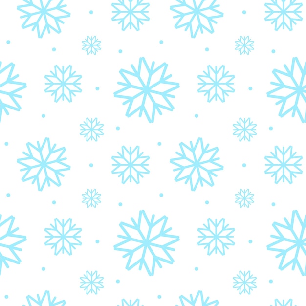 Vector patrón sin costuras de navidad con copos de nieve ilustración vectorial de año nuevo fondo de invierno de vacaciones