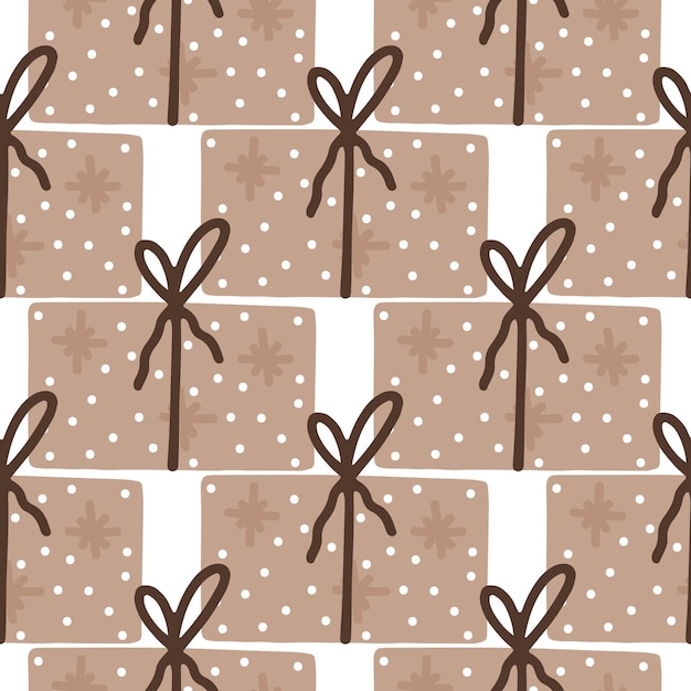 Patrón sin costuras de Navidad Ilustración de vector de fondo de año nuevo para envolver papel tela textil