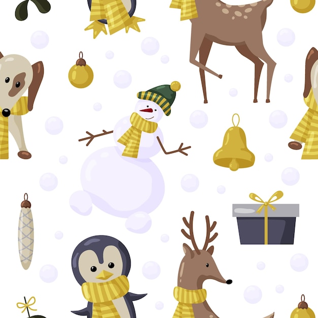 Patrón sin costuras de Navidad perfecto para envoltura textil, papel tapiz y diseño