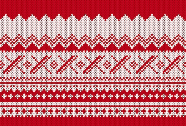 Patrón sin costuras de Navidad Textura de suéter de punto Adorno geométrico de invierno de Navidad Estampado de punto de isla justa