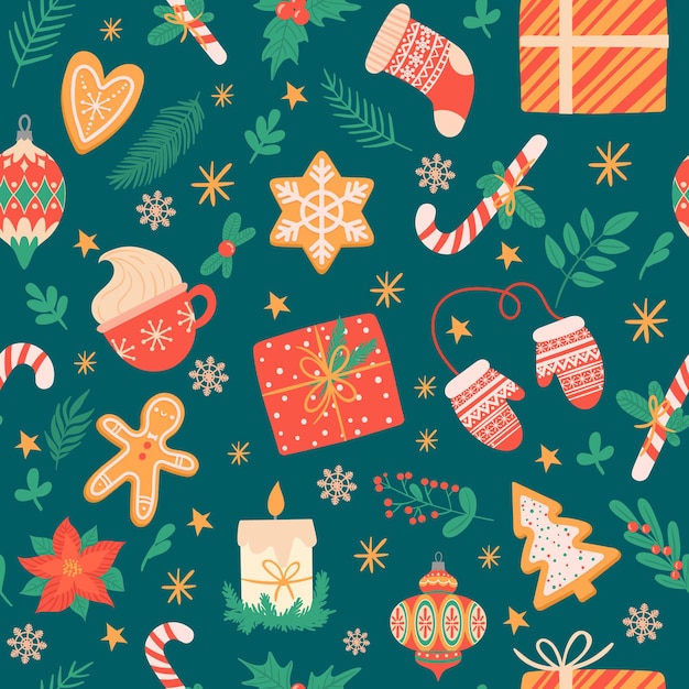 Patrón sin costuras de Navidad