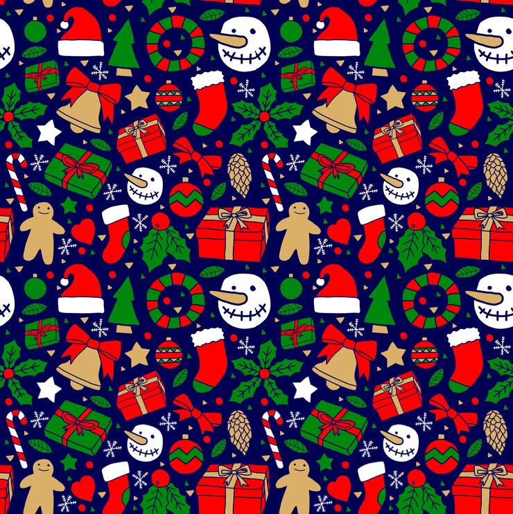 Vector patrón sin costuras de navidad