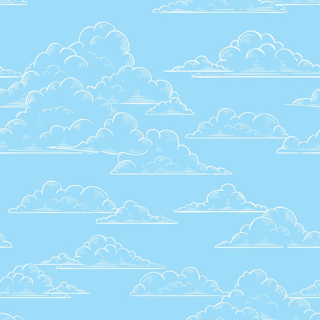 Patrón sin costuras de nubes