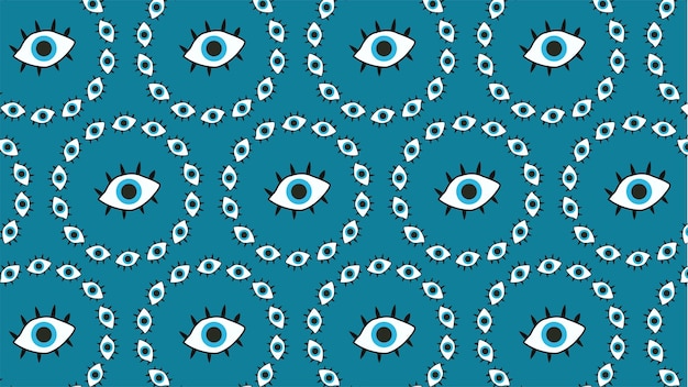 Patrón sin costuras de ojo abstracto Patrón de fondo de ojo sin costuras