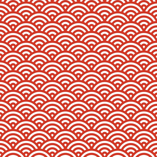Patrón sin costuras de ondas japonesas tradicionales. Estampado oriental con diseño geométrico.