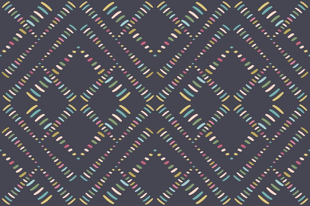 Patrón sin costuras oriental Textura de varios cuadrados de colores Elementos orientales tradicionales Vector