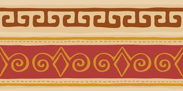 Patrón sin costuras, origen étnico sobre el tema del arte escita y turco, diseño vectorial