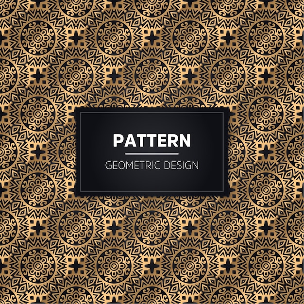Patrón sin costuras. Ornamental dorado decorativo vintage.