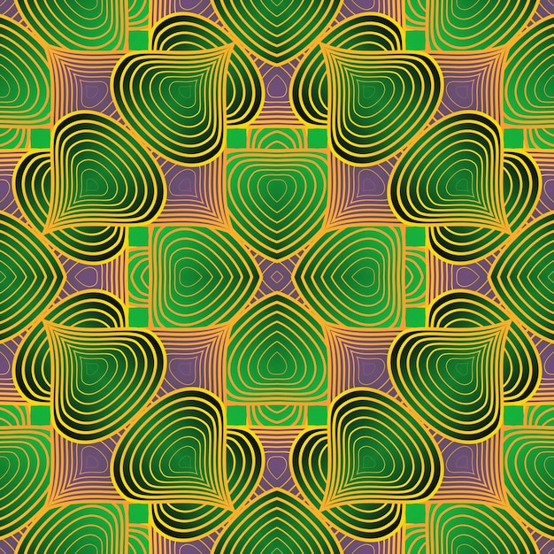 Patrón sin costuras con ornamento geométrico simétrico Ilustración vectorial