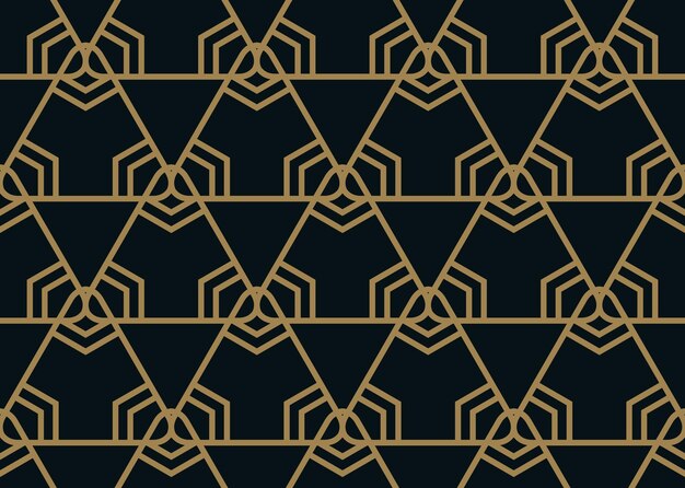Patrón sin costuras Ornamento lineal elegante Fondo elegante geométrico Vector textura repetitiva