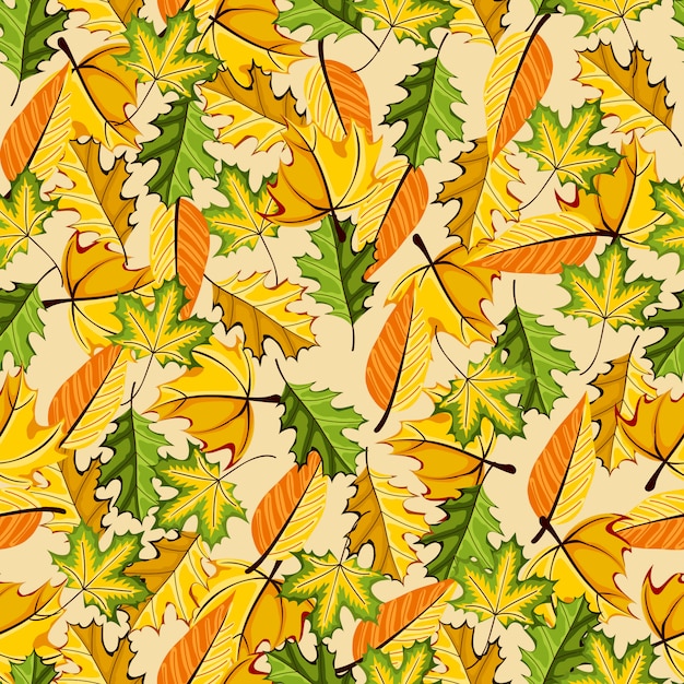 Patrón sin costuras de otoño