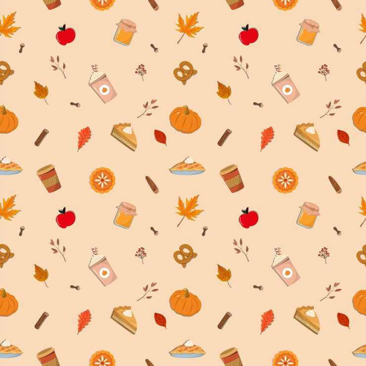 Patrón sin costuras de otoño