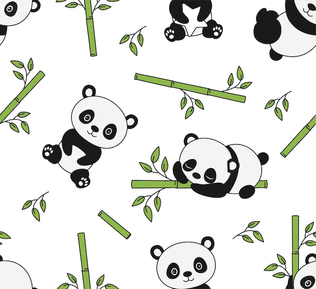 Patrón sin costuras con el panda