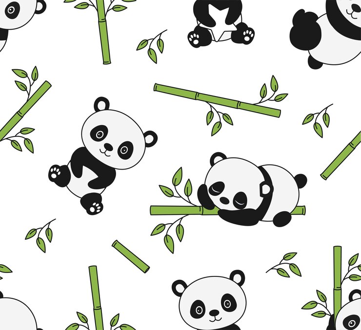 Patrón sin costuras con el panda