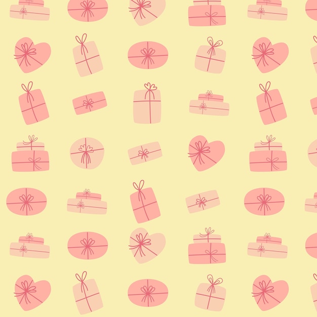 Patrón sin costuras para papel de embalaje de cajas de regalos Patrón sin costuras con ilustración vectorial simple