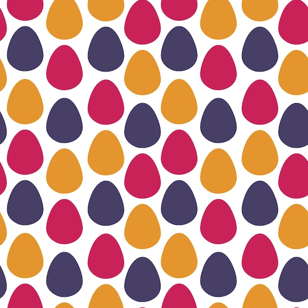 Patrón sin costuras de Pascua huevos de Pascua coloridos en patrón plano geométrico simple