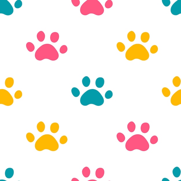 Patrón sin costuras con patas coloridas