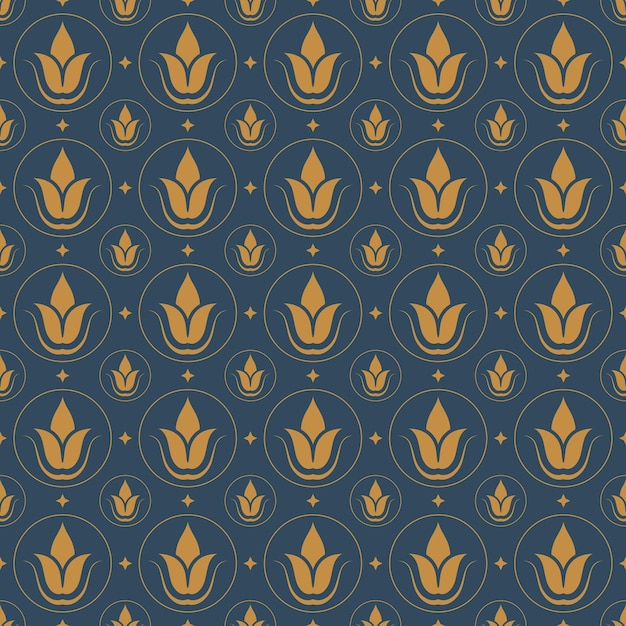 Patrón sin costuras con patrón dorado Patrón heráldico plantilla para embalaje de textiles postales elegantes invitaciones fondos y diseño creativoxA