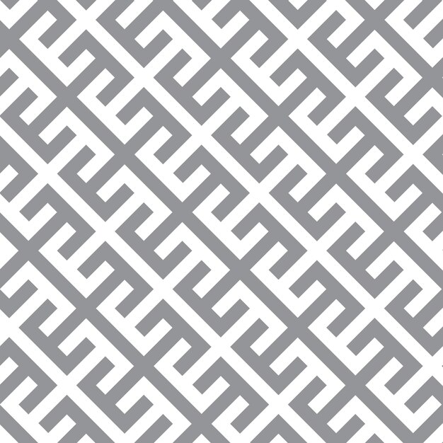 Patrón sin costuras con patrón de ilusión óptica de color gris entrelazado