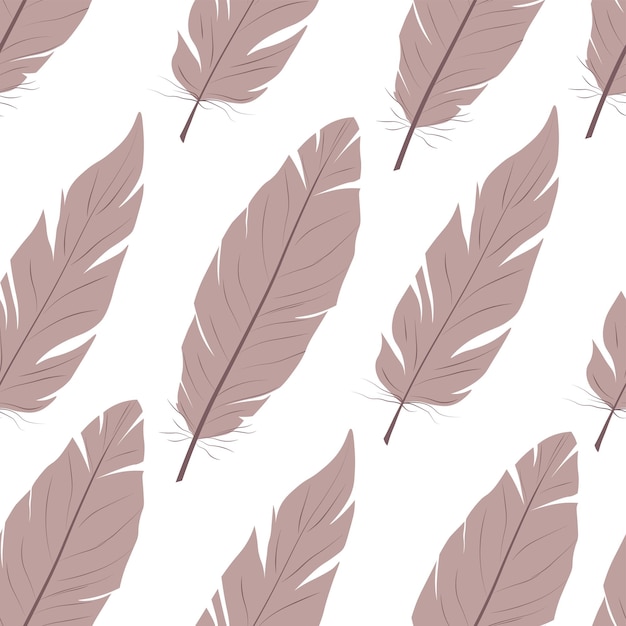 Patrón sin costuras de patrón de plumas de alas suaves en la pelusa de vivero Vector stock ilustración