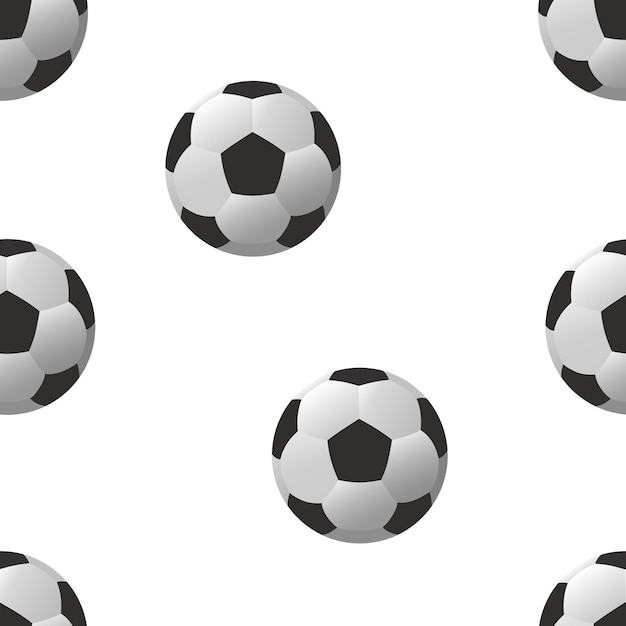 Patrón sin costuras de la pelota de fútbol Fondo vectorial