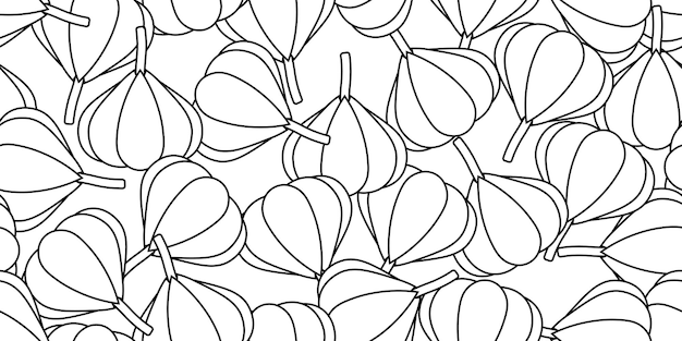 patrón sin costuras de pila abstracta de ajo