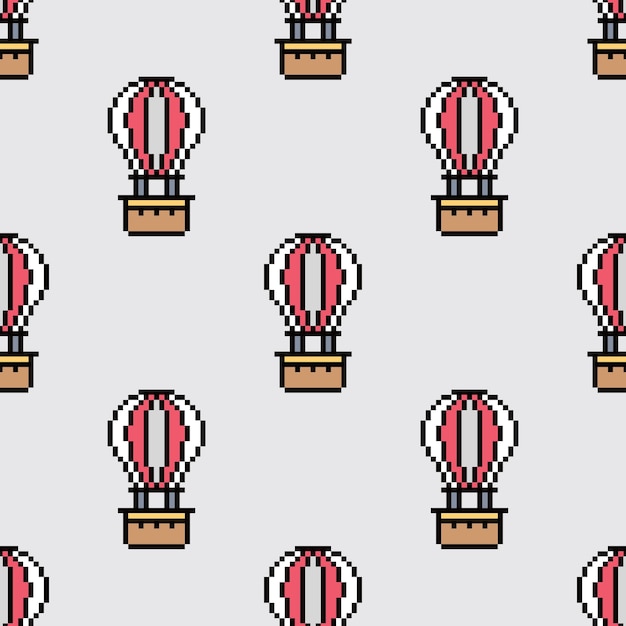 patrón sin costuras pixel art estética vintage diseño de sprite retro