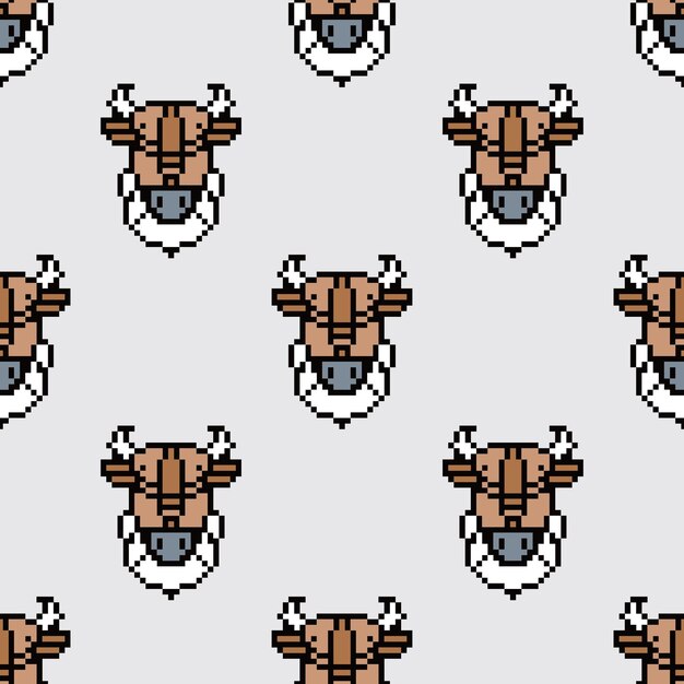 patrón sin costuras pixel art estética vintage diseño de sprite retro