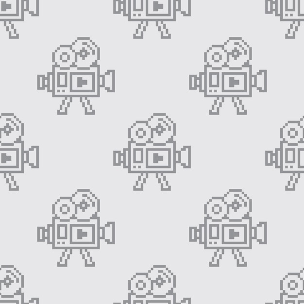 patrón sin costuras pixel art estética vintage diseño de sprite retro