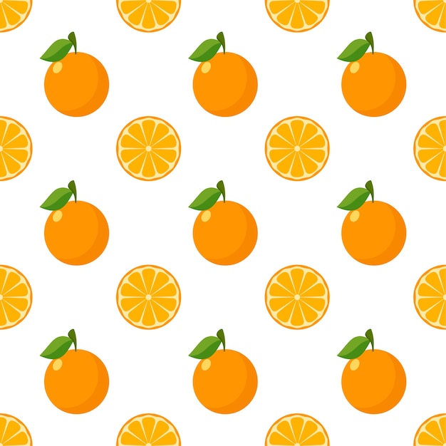 Patrón sin costuras plana naranja