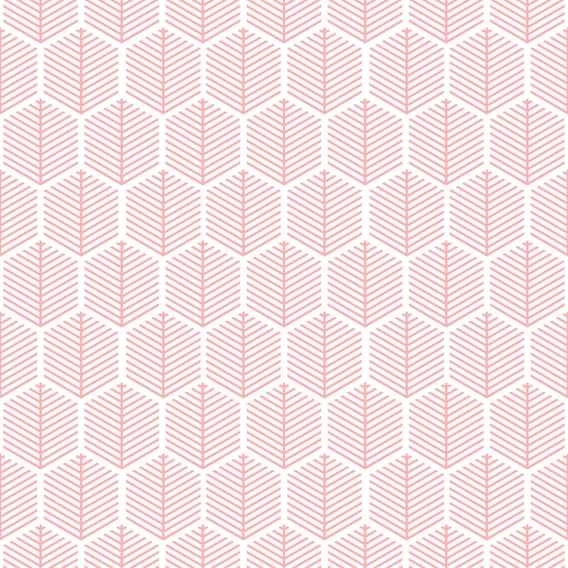 Patrón sin costuras con planta geométrica rosa.