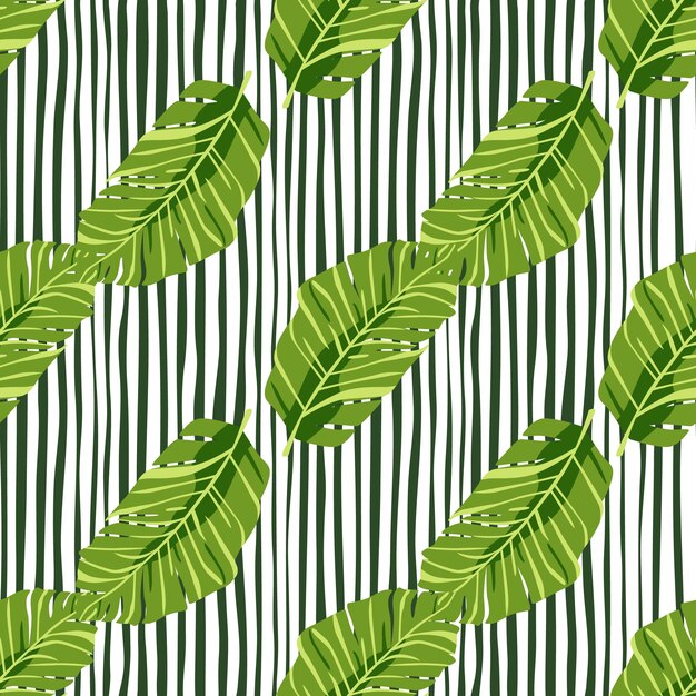 Patrón sin costuras de plantas exóticas abstractas Papel de pared de hojas botánicas Telón de fondo de patrón tropical con hojas de palma y motivos florales