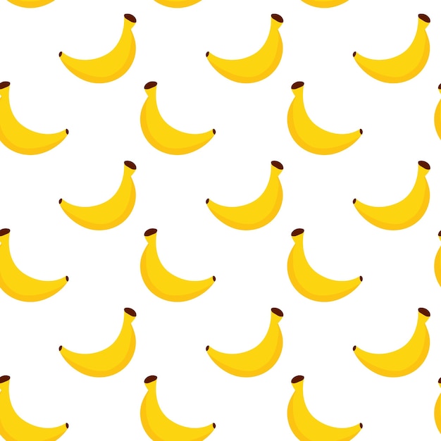 Patrón sin costuras con plátano Concepto de alimentos y productos saludables Fondo de alimentos de verano Vector
